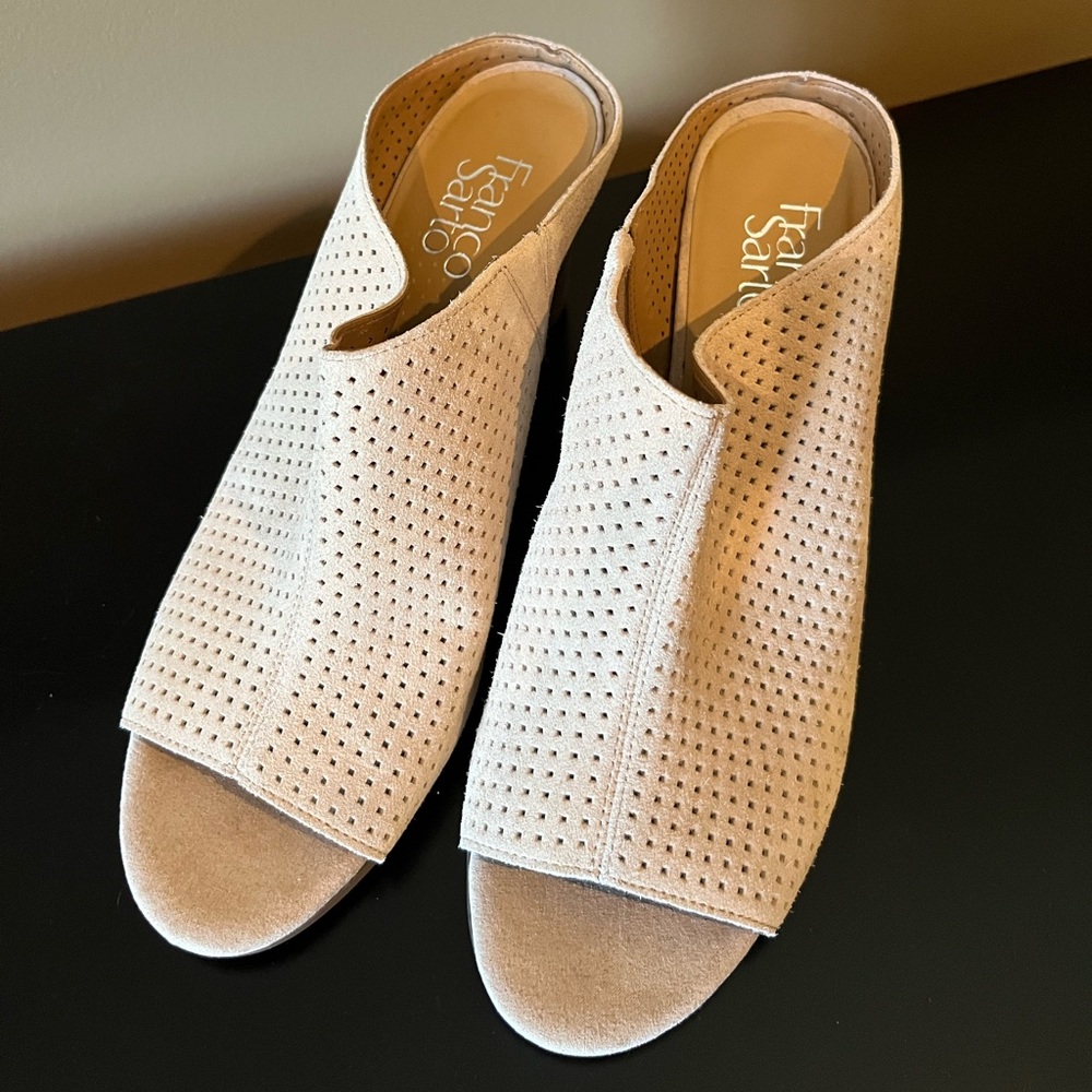 Franco Sarto Peep-Toe Mule Heel